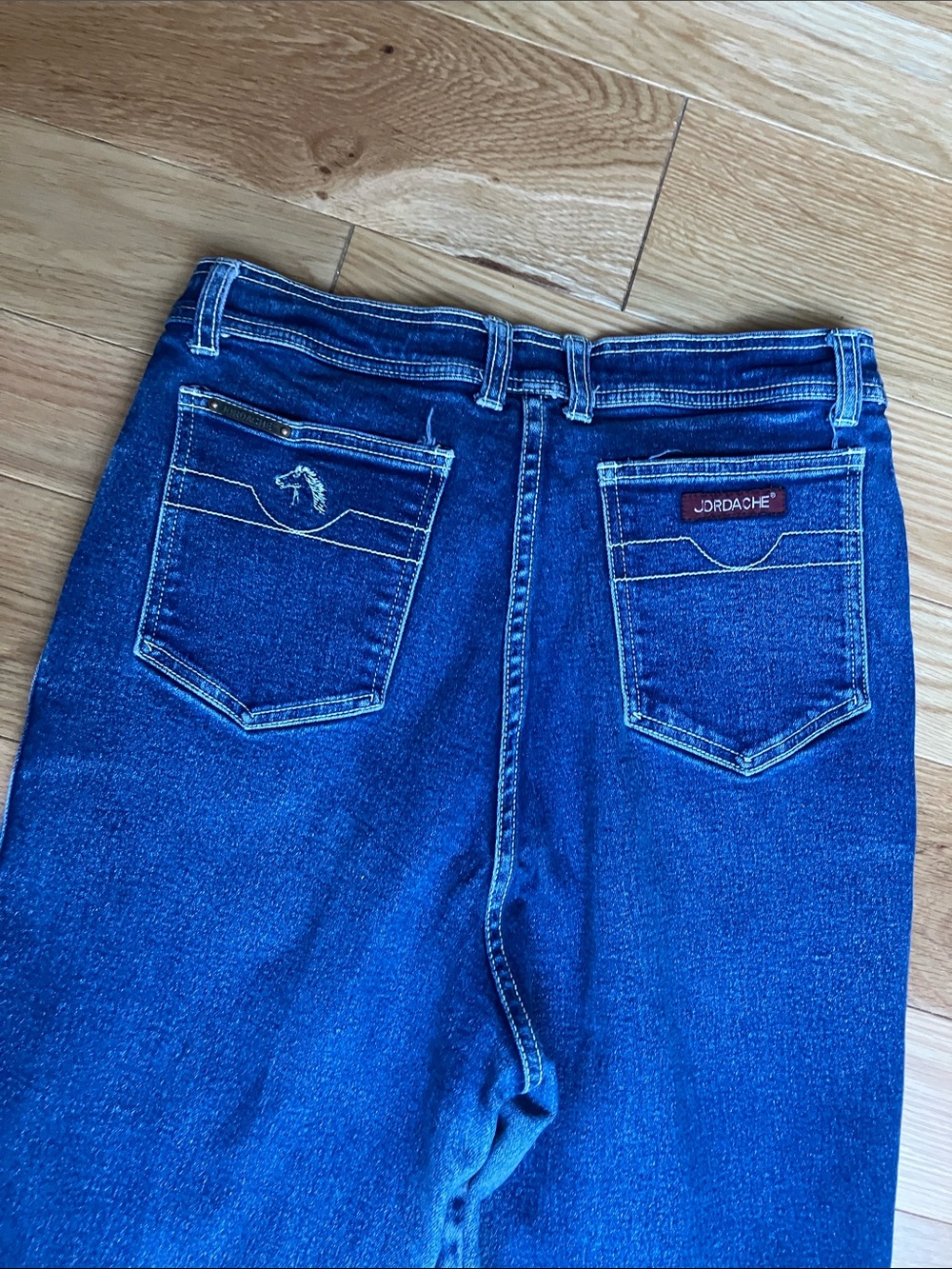 Vintage rare Jordache Straight-Leg high rise Dark Blue Jeans - Picture 8 of 10